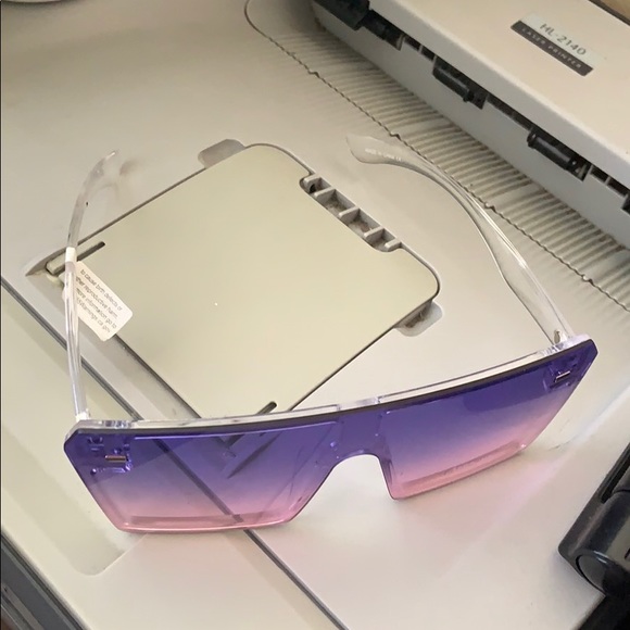 OVERSIZE MODERN SQUARE EYEGLASSES RIMLESS #NWOT - Picture 3 of 3